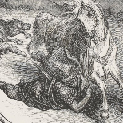 Mort de Saül (La Sainte Bible, Mame, 1866) - G. Doré