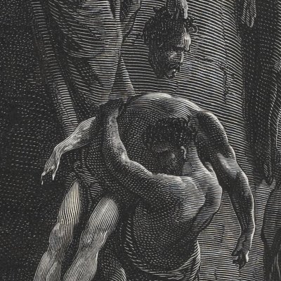 Les habitants de Jabès-Galaad recueillent les corps de Saül et de ses fils (La Sainte Bible, Mame, 1866) - G. Doré