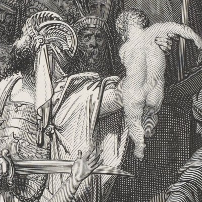 Jugement de Salomon (La Sainte Bible, Mame, 1866) - G. Doré