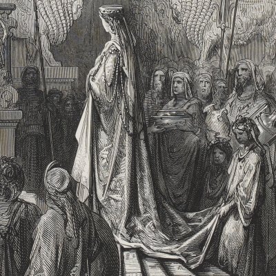 Salomon reçoit la reine de Saba (La Sainte Bible, Mame, 1866) - G. Doré