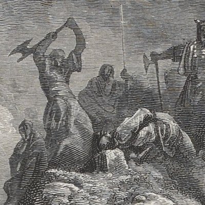 Élie fait périr les prêtres de Baal (La Sainte Bible, Mame, 1866) - G. Doré