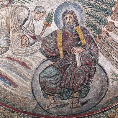 Dieu remet à Moïse les tables de la loi ? (Rome, Mausolée de sainte Constance)