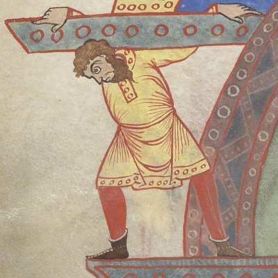 Beatus reçoit l'évangile de saint Marc (Beatus de Saint-Séver)