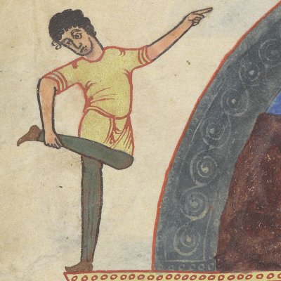 Saint Luc et Béatus disputent sur l'évangile (Beatus de Saint-Séver)