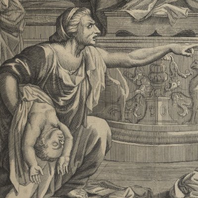 Le jugement de Salomon - Dughet d'après Poussin