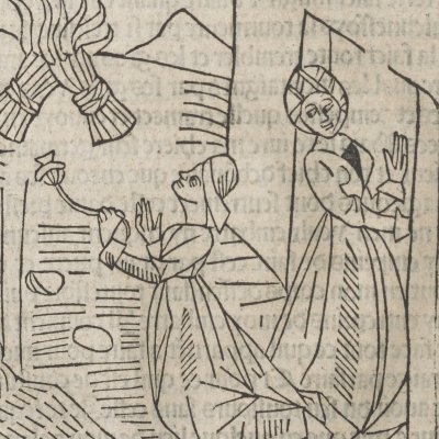 Didon fait faire à sa sœur un grand feu (Livre des Énéydes, 1483)
