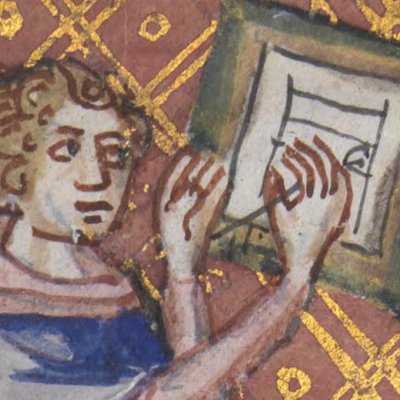 Enlumineur au travail (Roman de la rose, NLW MS 5016D)