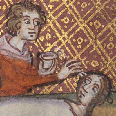 Pygmalion et sa statue (Roman de la rose, NLW MS 5016D)