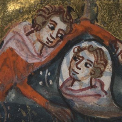 Narcisse à la fontaine (Roman de la rose, NLW MS 5016D)