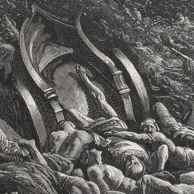 Josaphat voit les armées d'Ammon et de Moab détruites (La Sainte Bible, Mame, 1866) - G. Doré