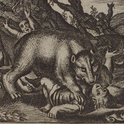Enfants dévorés par des ours (Histoire du vieux et du nouveau testament, 1671, p249)