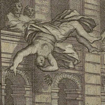 Jézabel mangée des chiens (Histoire du vieux et du nouveau testament, 1700) - Baptist d'après Elliger