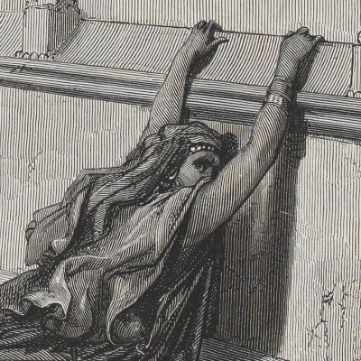 Death of Athalie (La Sainte Bible, Mame, 1866) - G. Doré