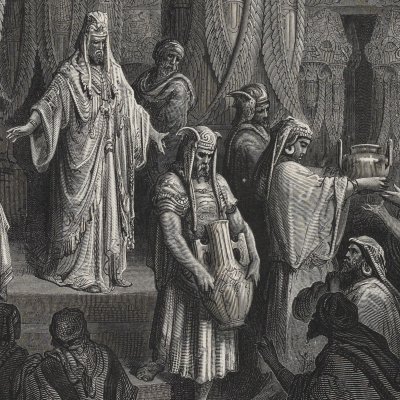 Cyrus rendant les vases du temple de Jérusalem (La Sainte Bible, Mame, 1866) - G. Doré