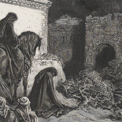 Néhémias et ses compagnons devant les portes de Jérusalem (La Sainte Bible, Mame, 1866) - G. Doré