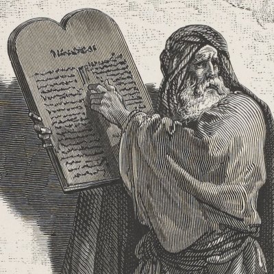 Esdras montre le texte de la Loi (La Sainte Bible, Mame, 1866) - G. Doré