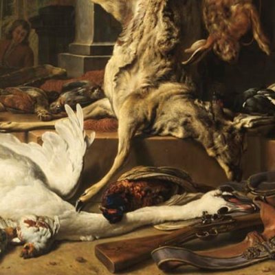 Nature morte de chasse avec un cygne - Jan Weenix