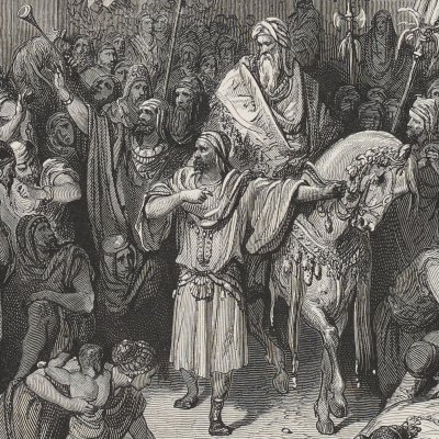 Triomphe de Mardochée (La Sainte Bible, Mame, 1866) - G. Doré