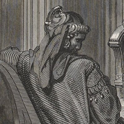 Esther confond Aman (La Sainte Bible, Mame, 1866) - G. Doré
