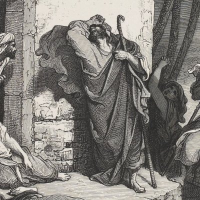 Job apprenant sa ruine (La Sainte Bible, Mame, 1866) - G. Doré