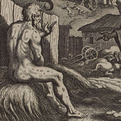 Job sur le fumier (Histoire du vieux et du nouveau testament, 1671, p301)