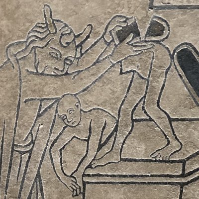 Moses breaks the idols (Reims, Dalles de Saint-Nicaise)