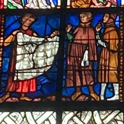 Vente des peaux (Cathédrale Saint-Étienne de Châlons, baie 37)