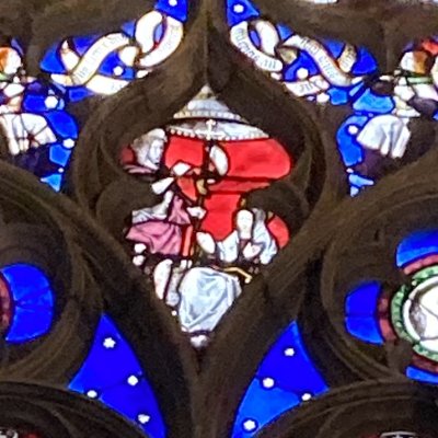 Verrière de la déposition de croix (Châlons, église Notre-Dame en Vaux)