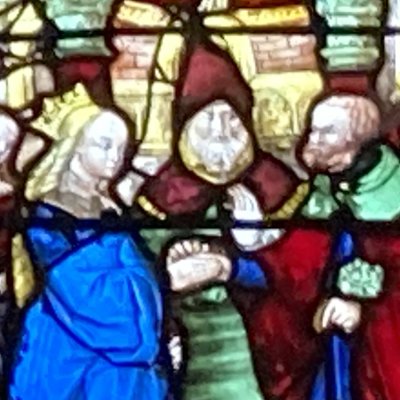 Verrière de la Vie de la Vierge. Mariage de la Vierge (Châlons, église Notre-Dame en Vaux)