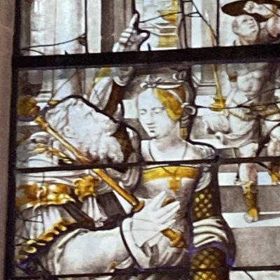 Verrière de la vision d'Auguste (Châlons, Église Saint-Alpin)