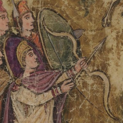 Ascagne tue le cerf de Silvia (Énéide 7, Vergilius Romanus VatLat 3867, f163)