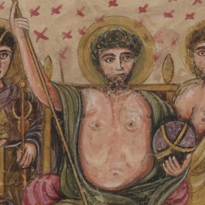 Assemblée des dieux. Les dieux principaux (Énéide 10, Vergilius Romanus VatLat 3867, f234v)