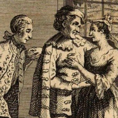 L'École des maris (Select comedies of Molière, Londres, 1732) - Van der Gucht d'après Hambleton