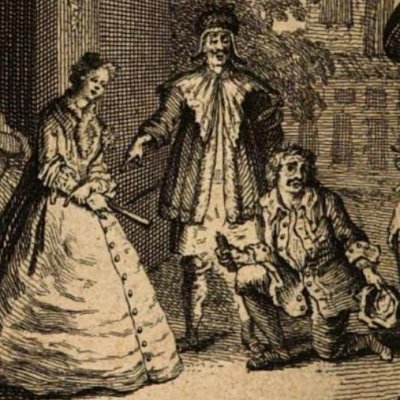 George Dandin (Select comedies of Molière, Londres, 1732) - Van der Gucht d'après Coypel