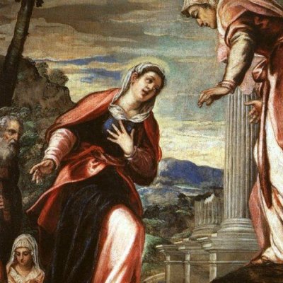 Visitation avec les saints Joseph et Zacharie (version de Bologne) - Le Tintoret