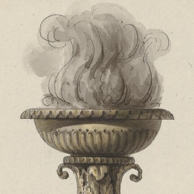 Candelabre antique à Ste Agnese hors la porte Pie - Lequeu