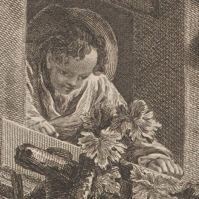 Petite idylle galante (Les amours champêtres) - Choffard d'après Baudouin