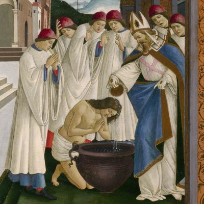 Le baptême de saint Zénobe et son ordination comme évêque - Botticelli