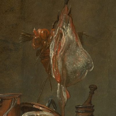 Nature morte à la raie et au panier d’oignons - Chardin