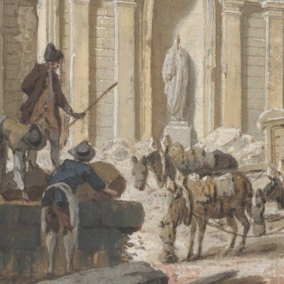 Démolition de l'ancien vestibule du Palais-Royal - Demachy
