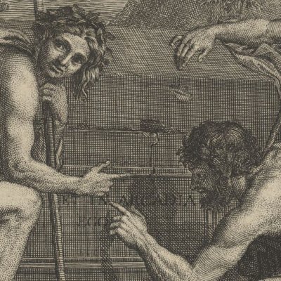 Le souvenir de la mort au milieu des prospérités de la vie - Picart d'après Poussin
