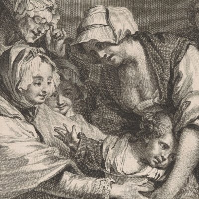 Le retour de la nourrice - Hubert d'après Greuze