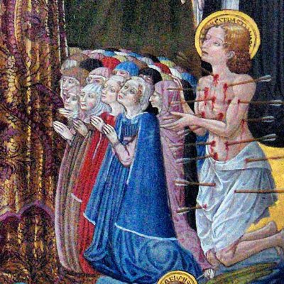 Gonfalon de San Francesco al Prato (Vierge de miséricorde) - Bonfigli
