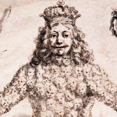 Dessin pour le frontispice du Léviathan de Hobbes