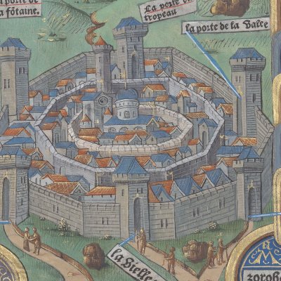 Tableau synoptique de l'histoire universelle. La ville de Béthanie (Mer des Hystoires, t.2, Velins-677)
