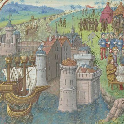 De Trébizonde, les Grecs se dirigent vers la mer (Anabase, tr. Seyssel, Bnf Fr 702)