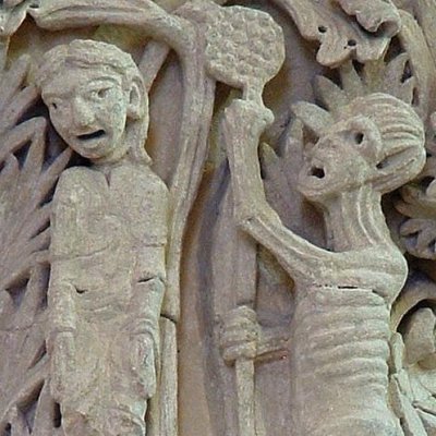 La pendaison de Judas (Saulieu, Abbatiale Saint-Andoche)