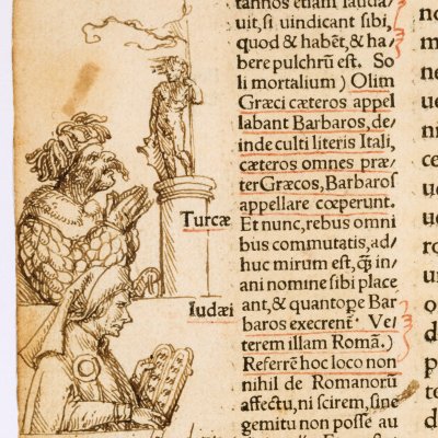 Un Turc et un Juif en prières (Éloge de la Folie) - Holbein