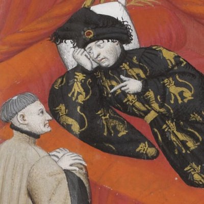 Charles VI se confie à Salmon (P. Salmon, Réponses à Charles VI…)
