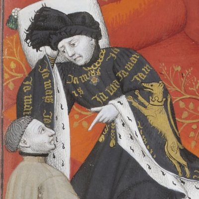 Salmon s'entretient avec Charles VI (P. Salmon, Réponses à Charles VI…)